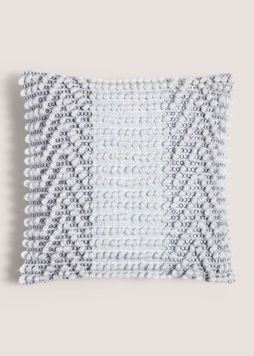 Indigo Bobble Cushion (43cm x 43cm) Image 1