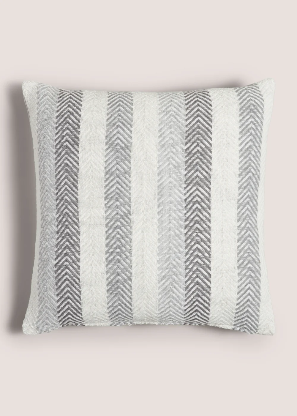 Grey Stripe Woven Cushion (43cm x 43cm) Image 1