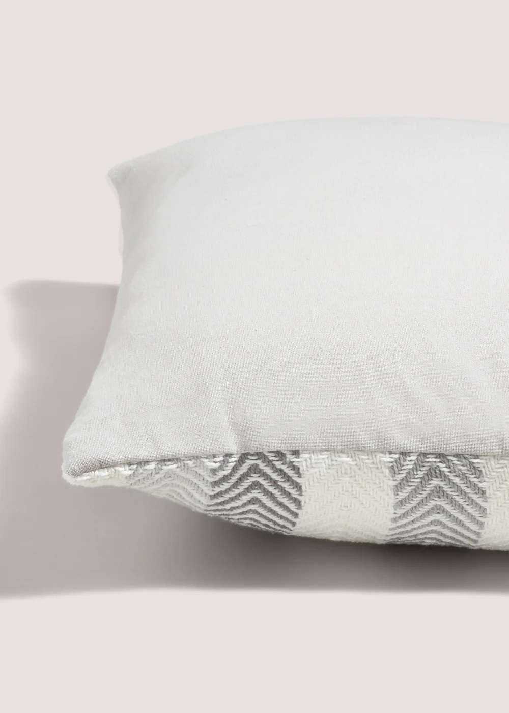 Grey Stripe Woven Cushion (43cm x 43cm) Image 2