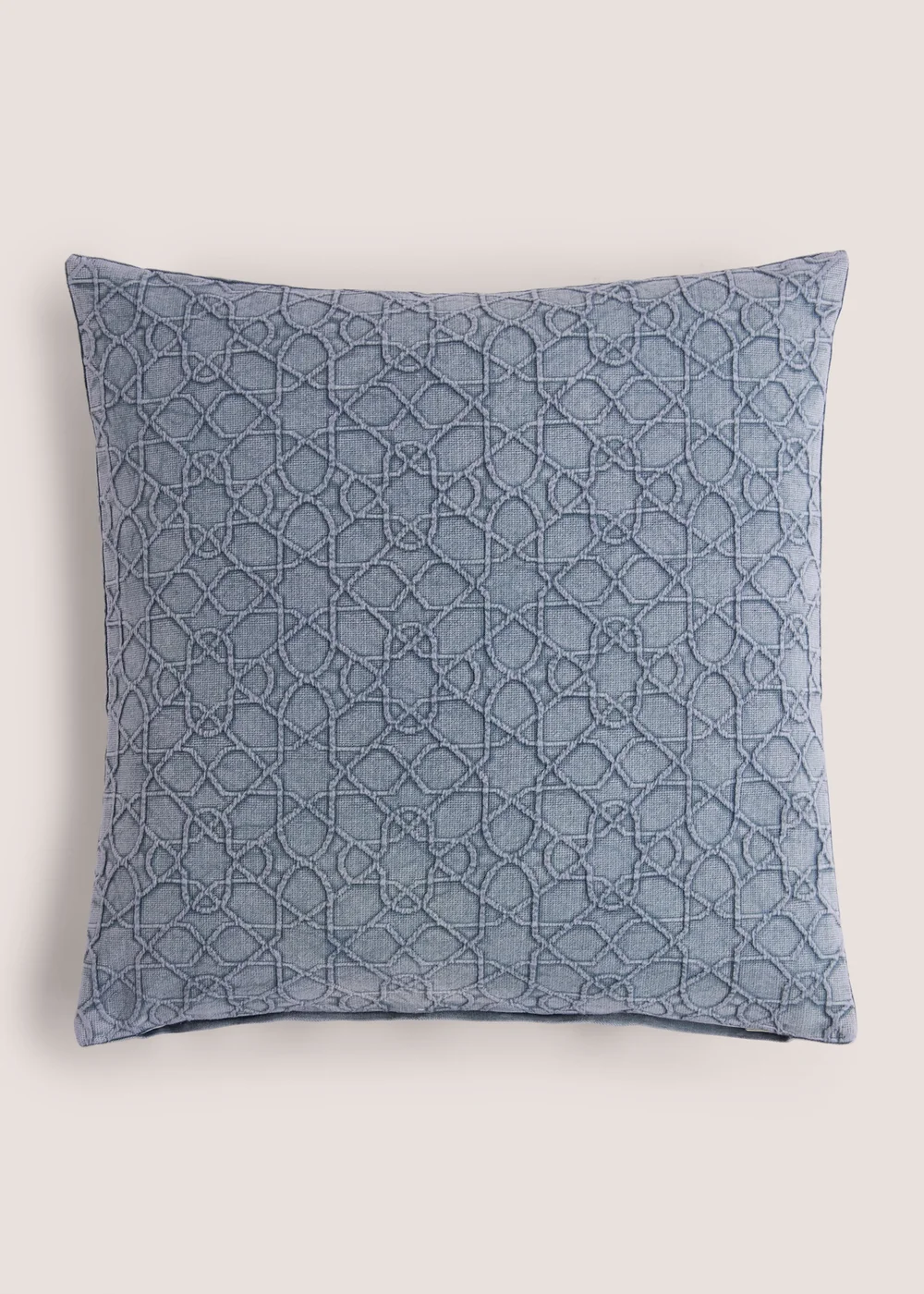 Indigo Embroidered Cushion (43cm x 43cm) Image 1