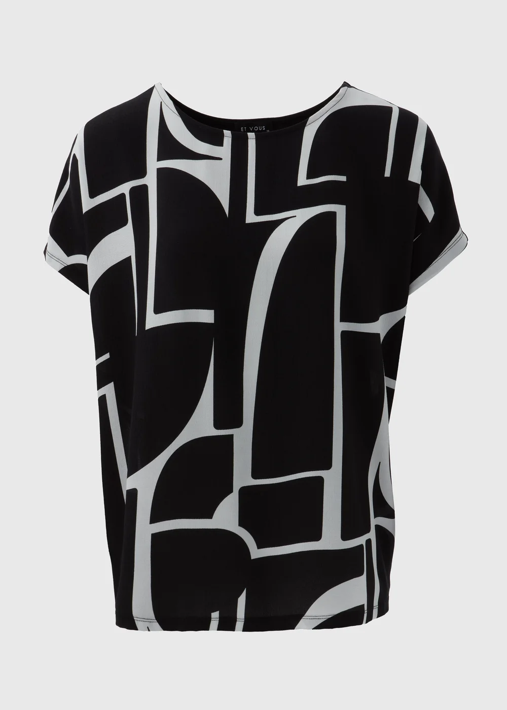 Et Vous Monochrome Abstract T-Shirt - 8 Image 3