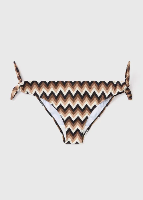 Mocha Chevron Twist Bikini Bottom - 6 Image 4