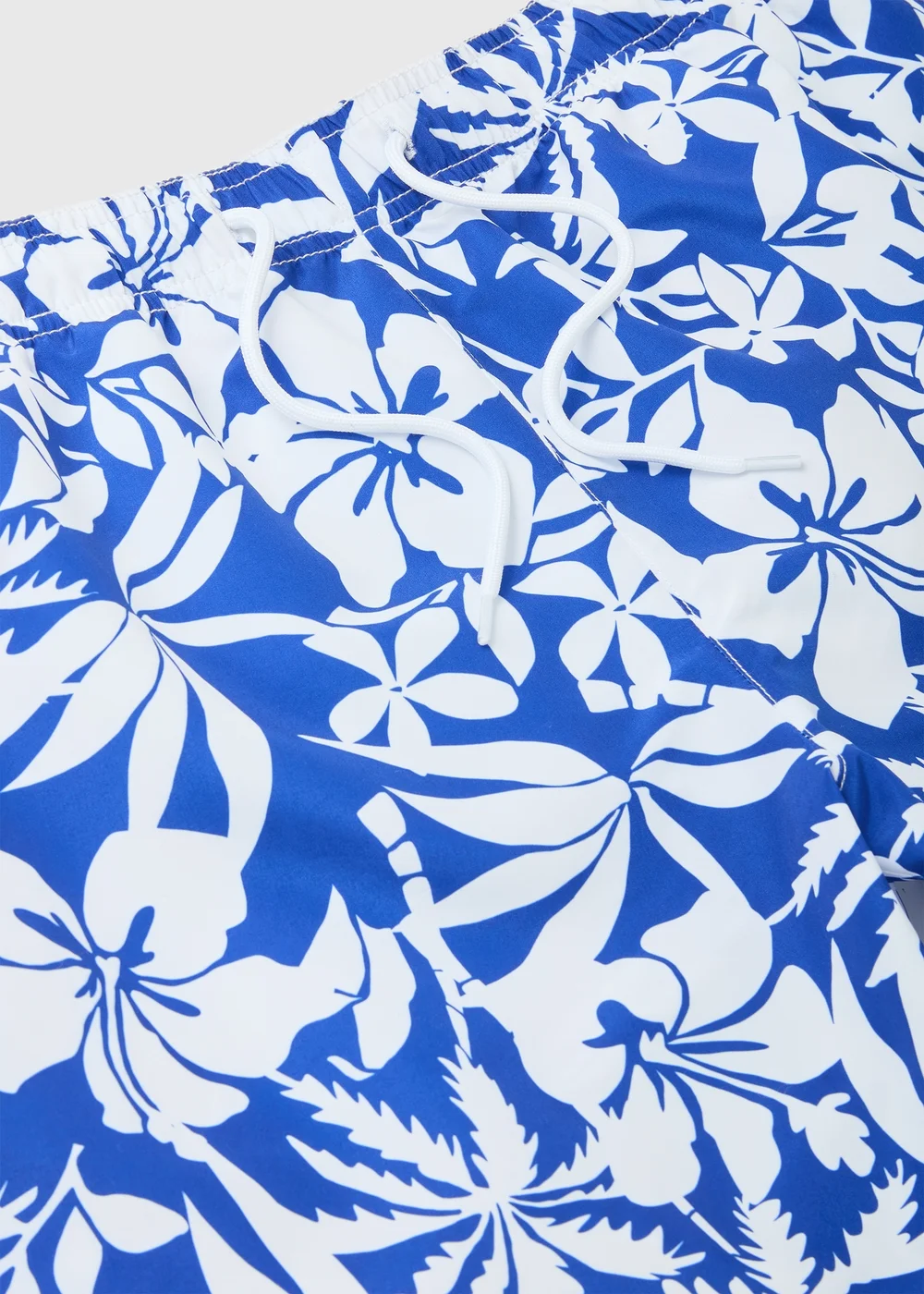 Blue Floral Print Swim Shorts - Small Image 5