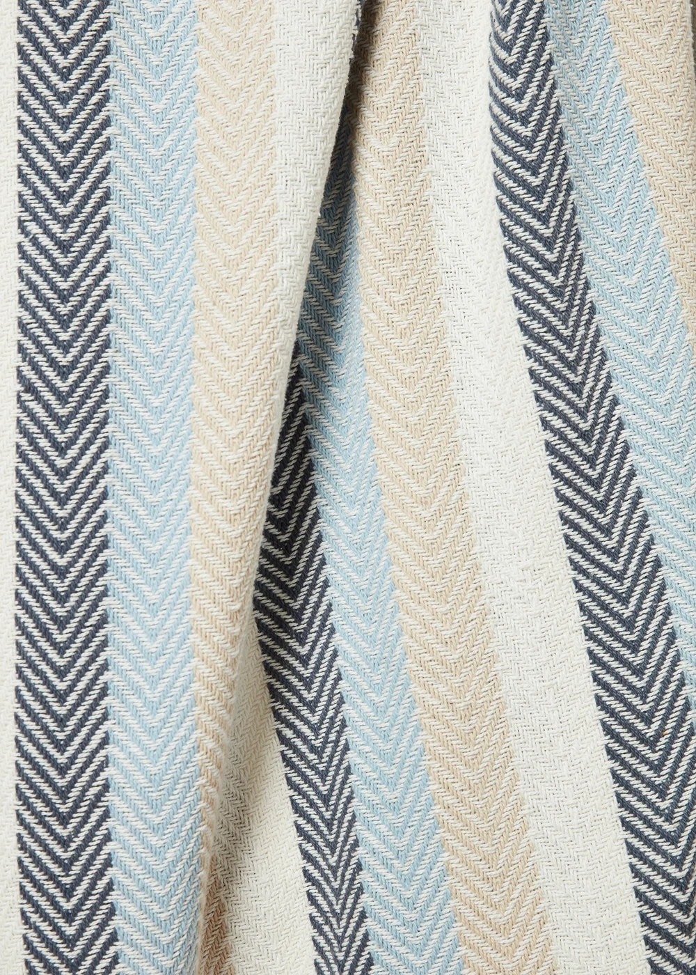 Indigo Woven Stripe Throw (125cm x 150cm) Image 2