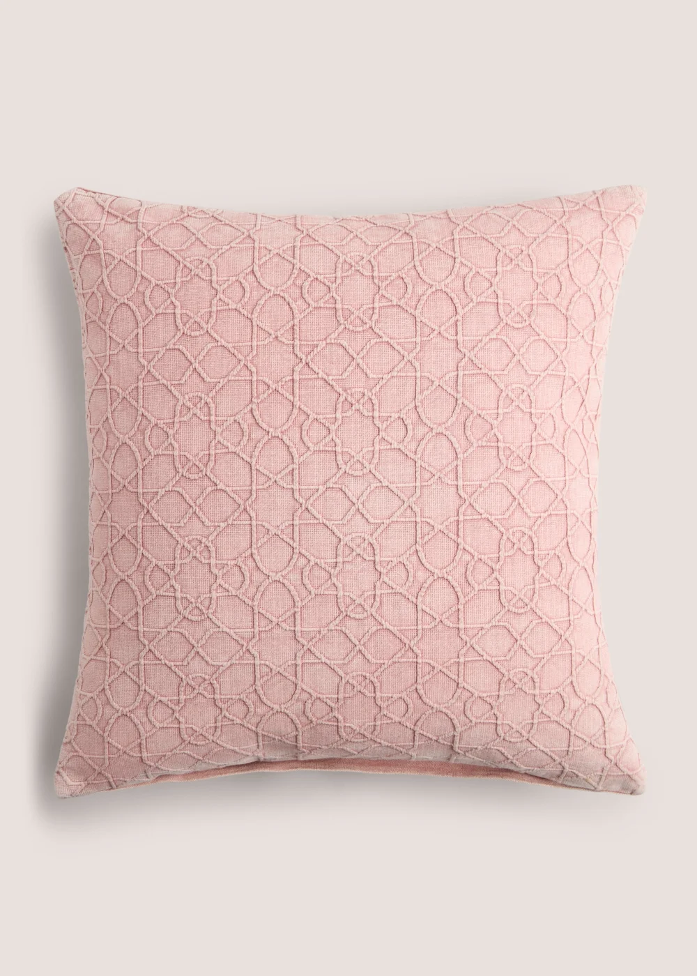 Pink Embroidered Cushion (43cm x 43cm) Image 1