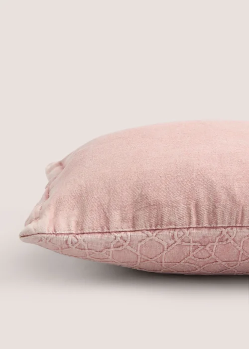 Pink Embroidered Cushion (43cm x 43cm) Image 2
