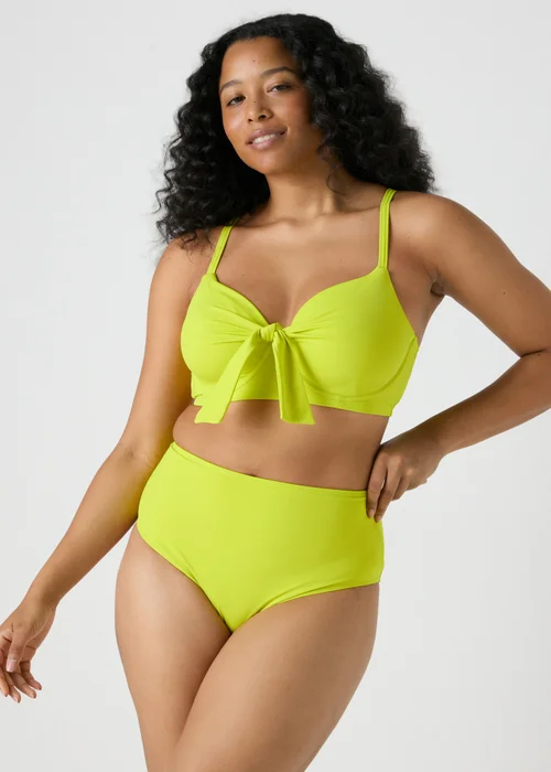 Lime High Waisted Shapewear Bikini Bottoms - 6 Image 1