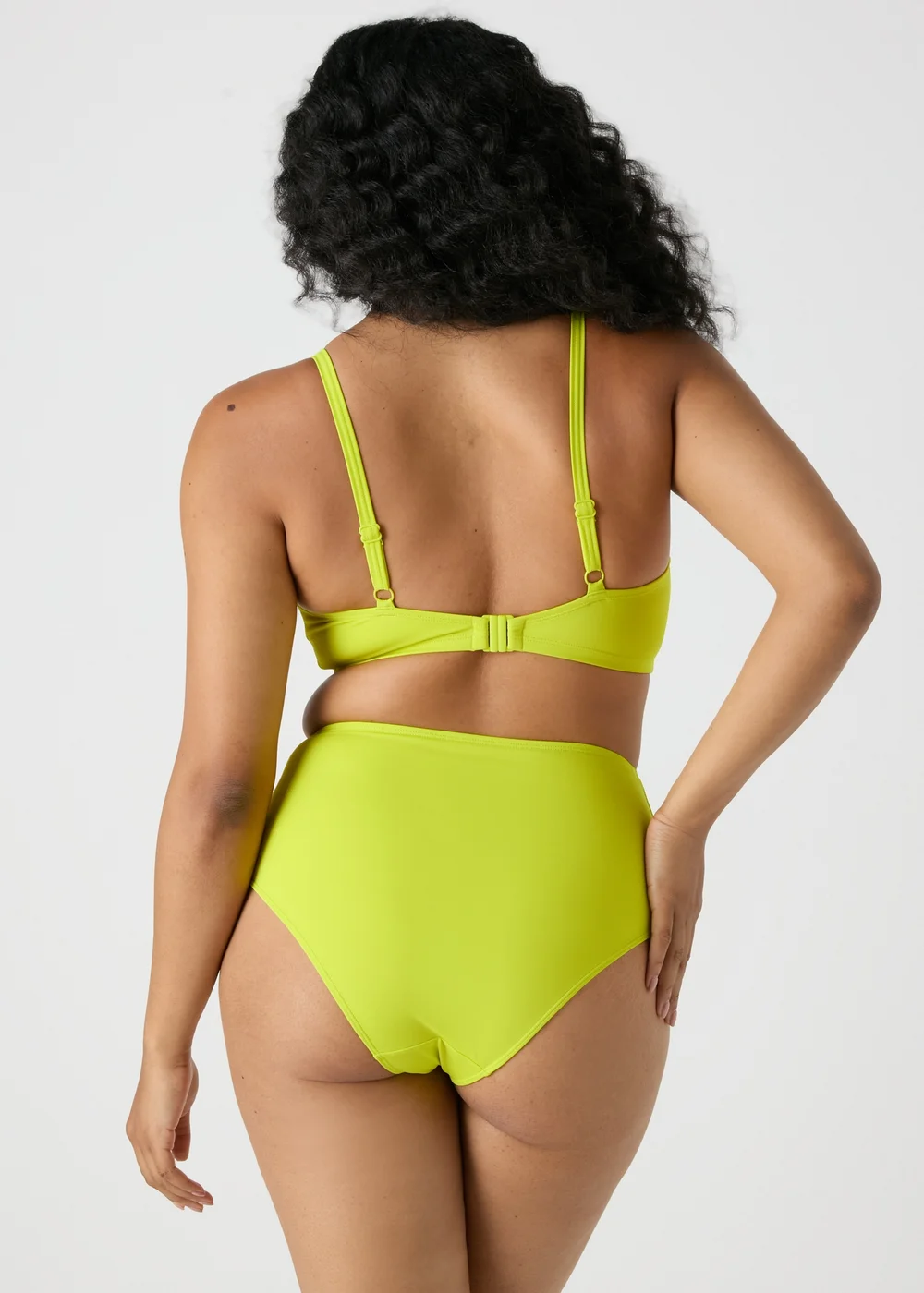 Lime High Waisted Shapewear Bikini Bottoms - 6 Image 2