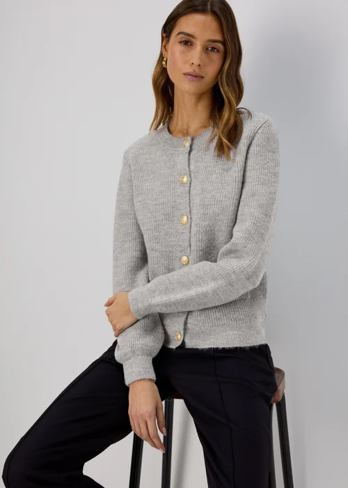 Et Vous Grey Button Up Cardigan - 8 Image 1