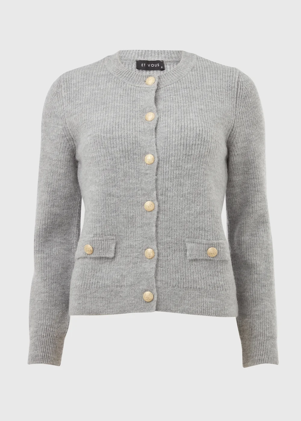 Et Vous Grey Button Up Cardigan - 8 Image 5
