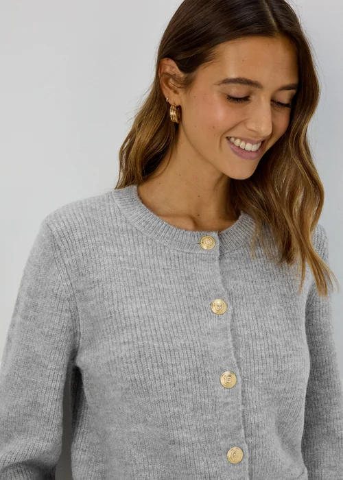 Et Vous Grey Button Up Cardigan - 8 Image 3