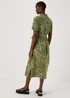 Green Floral Viscose Shirt Dress - 8 Image 2