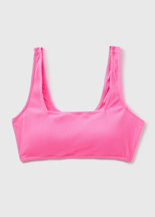 Pink Textured Crop Top - 6 Image 4