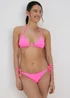 Pink Textured Bikini Bottoms - 6 Image 1