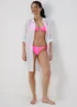 Pink Textured Bikini Bottoms - 6 Image 3