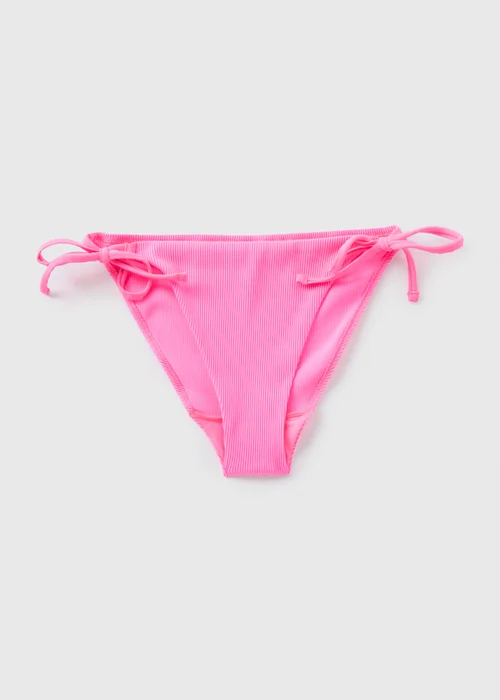 Pink Textured Bikini Bottoms - 6 Image 4