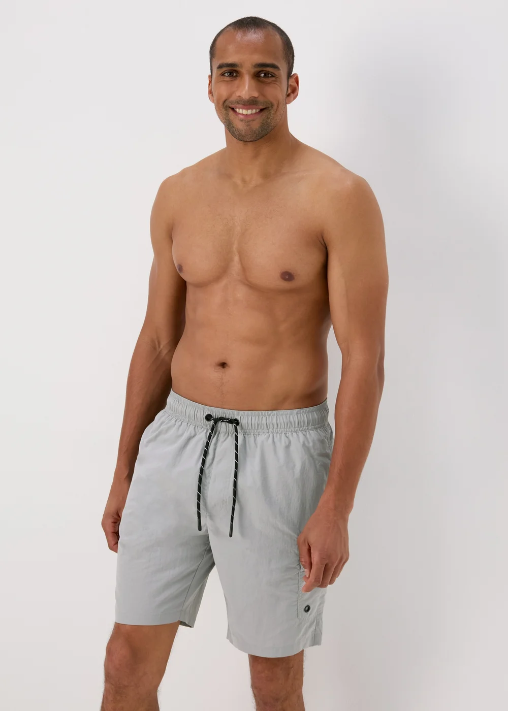 Grey Cargo Swim Shorts - S Image 3