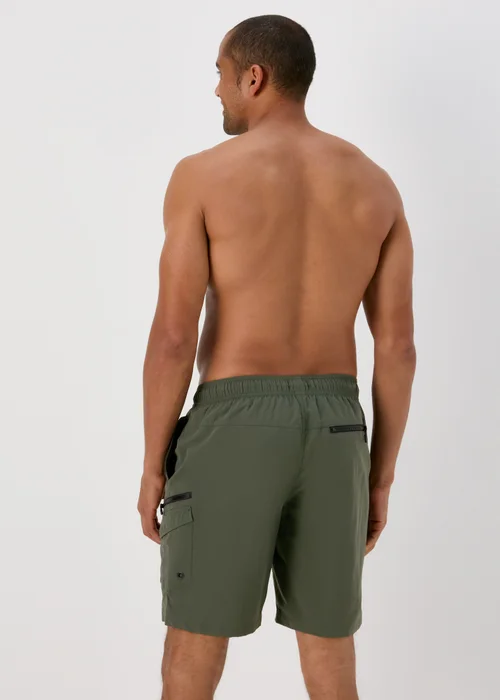Khaki Cargo Swim Shorts - S Image 2