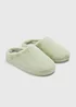 Green Solid Mule Slippers - Small Image 1