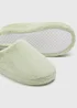 Green Solid Mule Slippers - Small Image 2