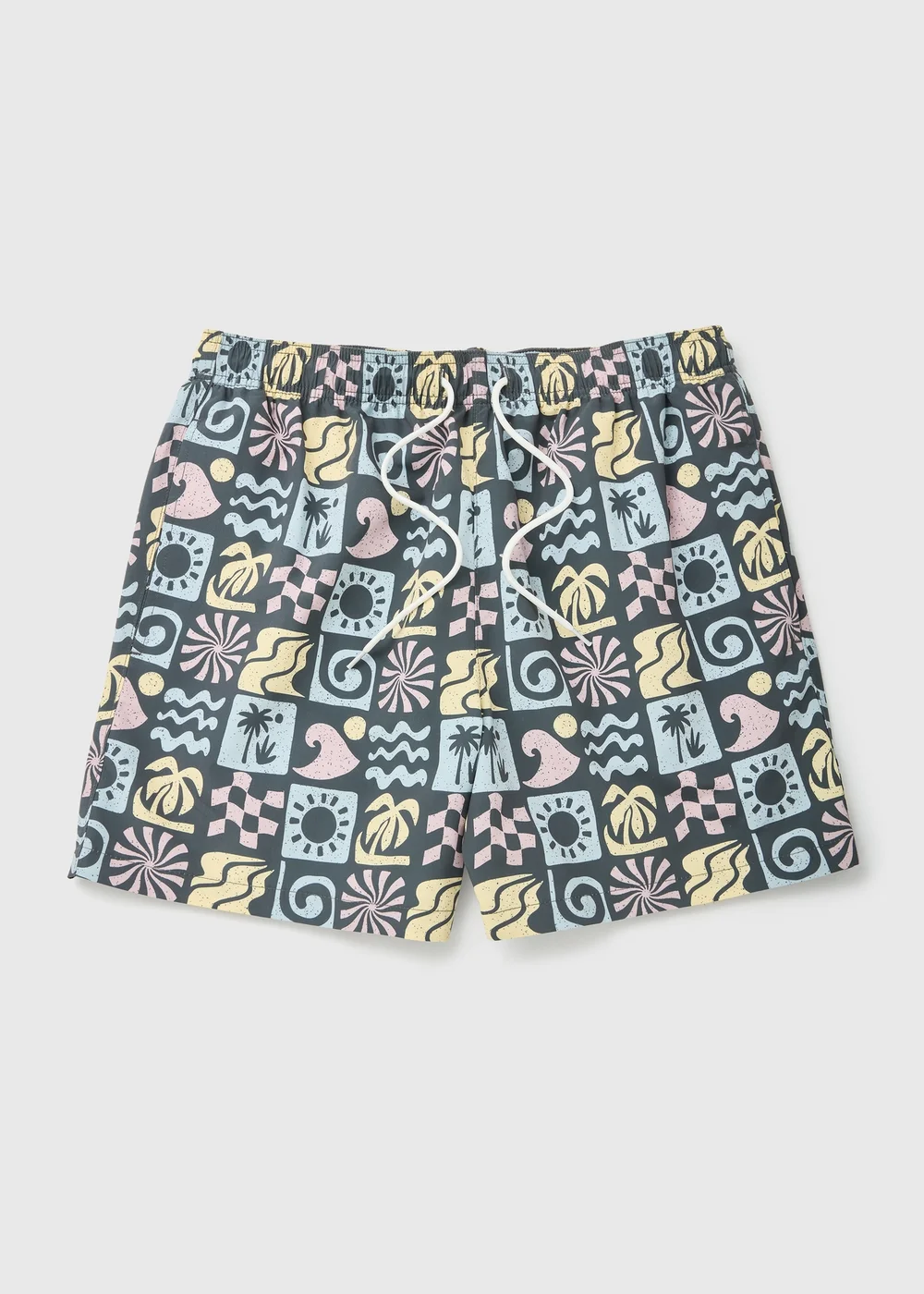 Tile Print Swimshorts - Small Image 1