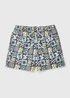 Tile Print Swimshorts - Small Image 1