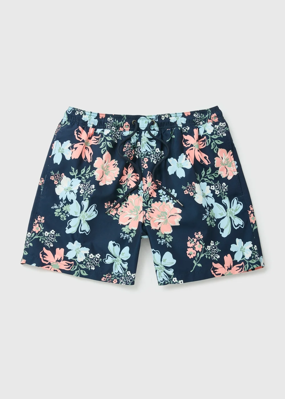 Navy Floral Swimshorts - S Image 1