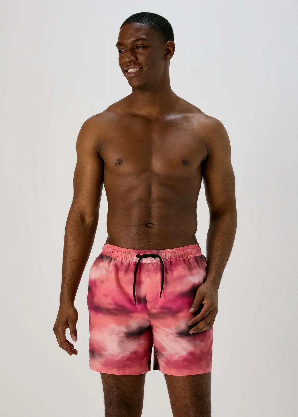 Red Ombre Swim Shorts - Small Image 2