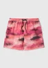 Red Ombre Swim Shorts - Small Image 4