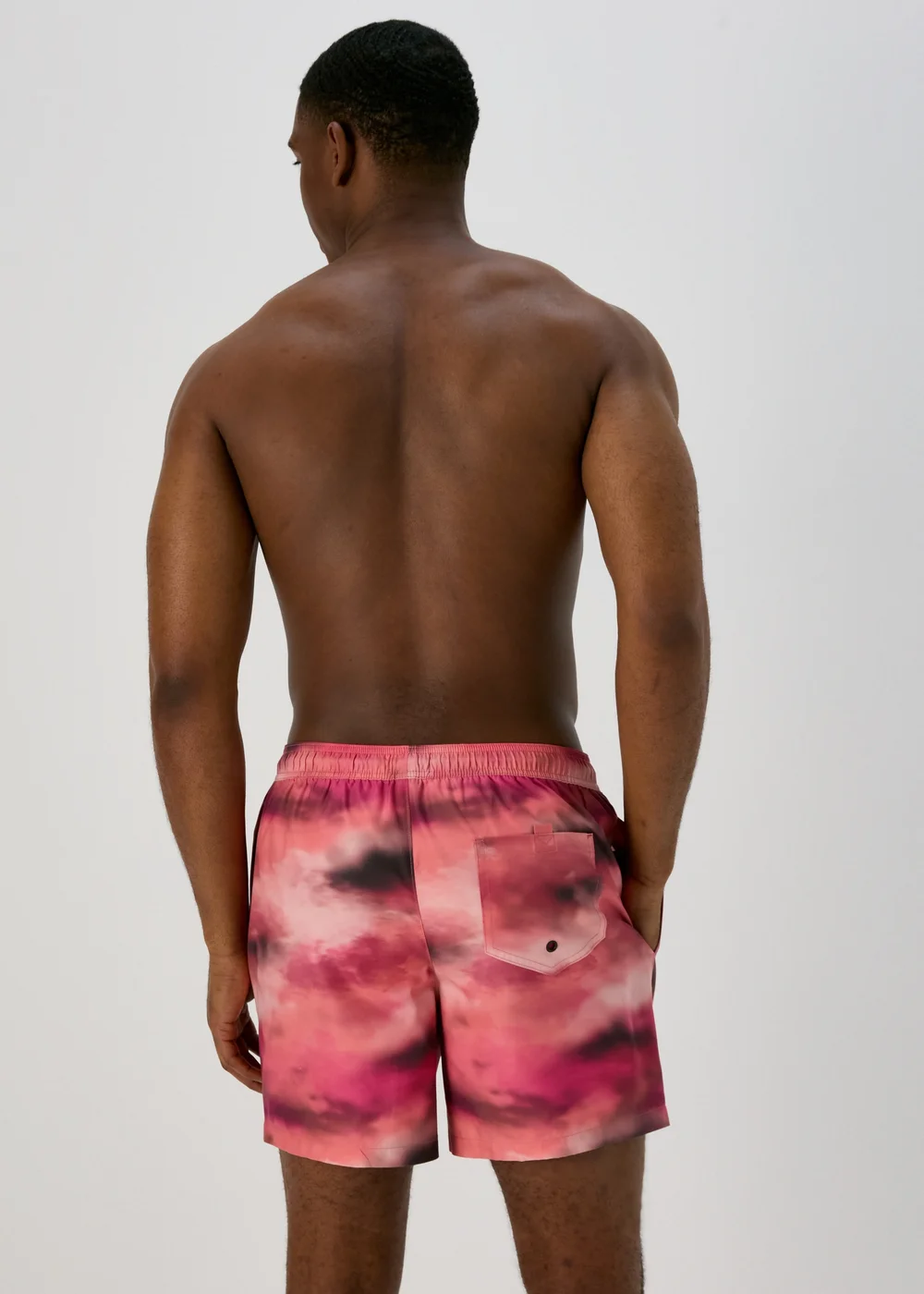 Red Ombre Swim Shorts - Small Image 1