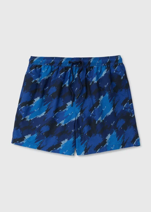 Blue Camo Print Swim Shorts - S Image 4