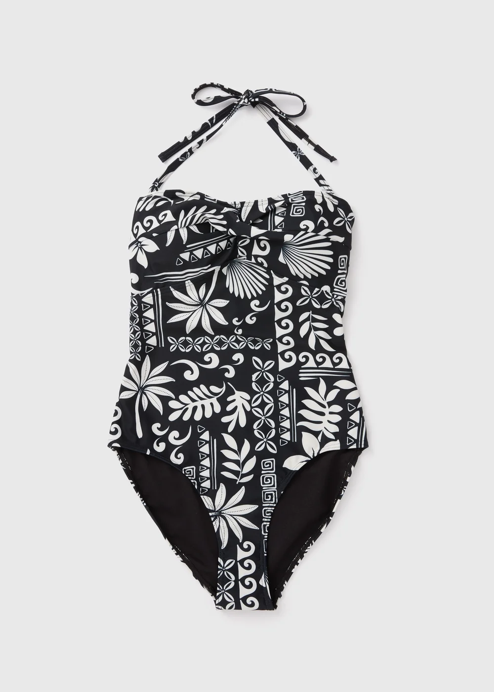 Black & Cream Tile Swimsuit - 8 Image 4