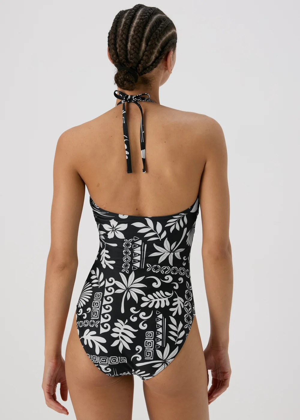 Black & Cream Tile Swimsuit - 8 Image 2