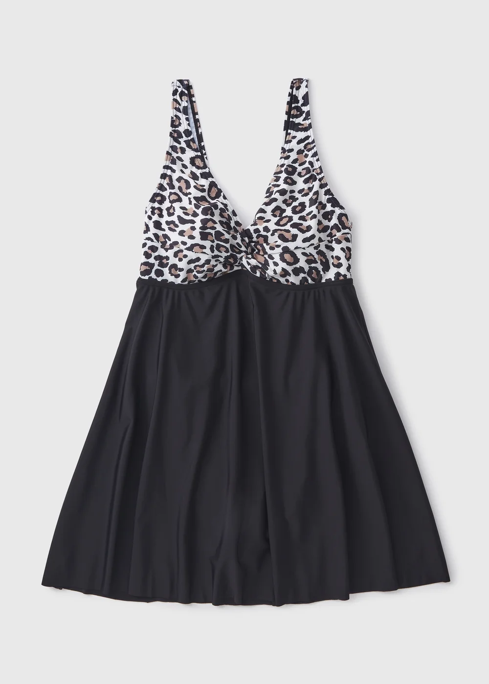 Black Animal Print Swim Dress - 10 Image 4