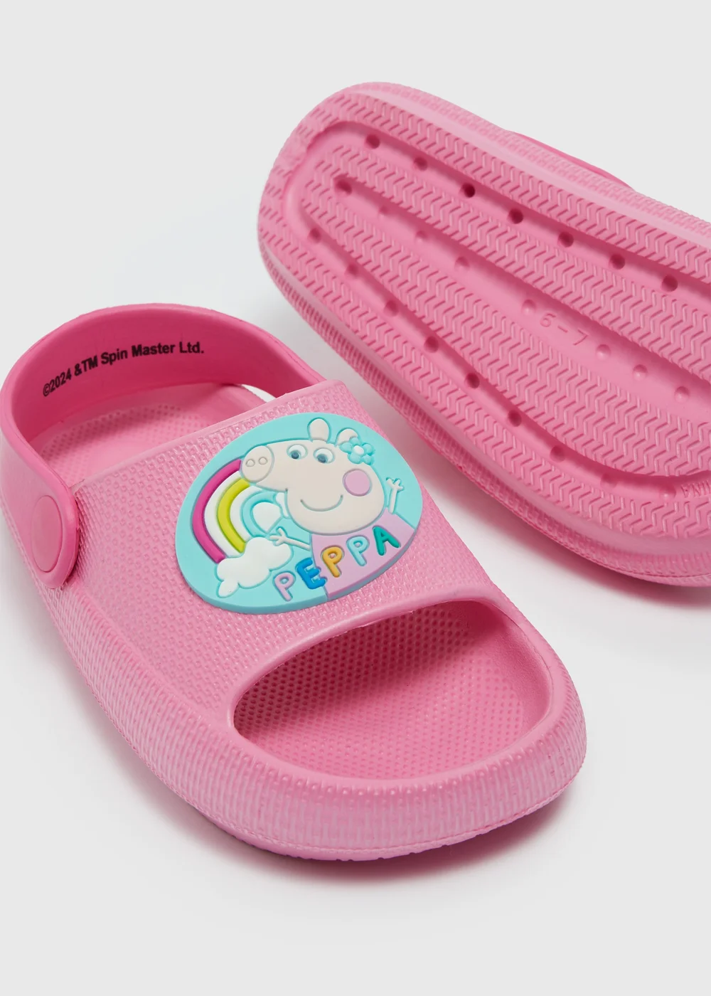 Peppa Pig Girls Pink Cloud Sliders (Younger 4-9) - Size 4 -5 infants Image 2