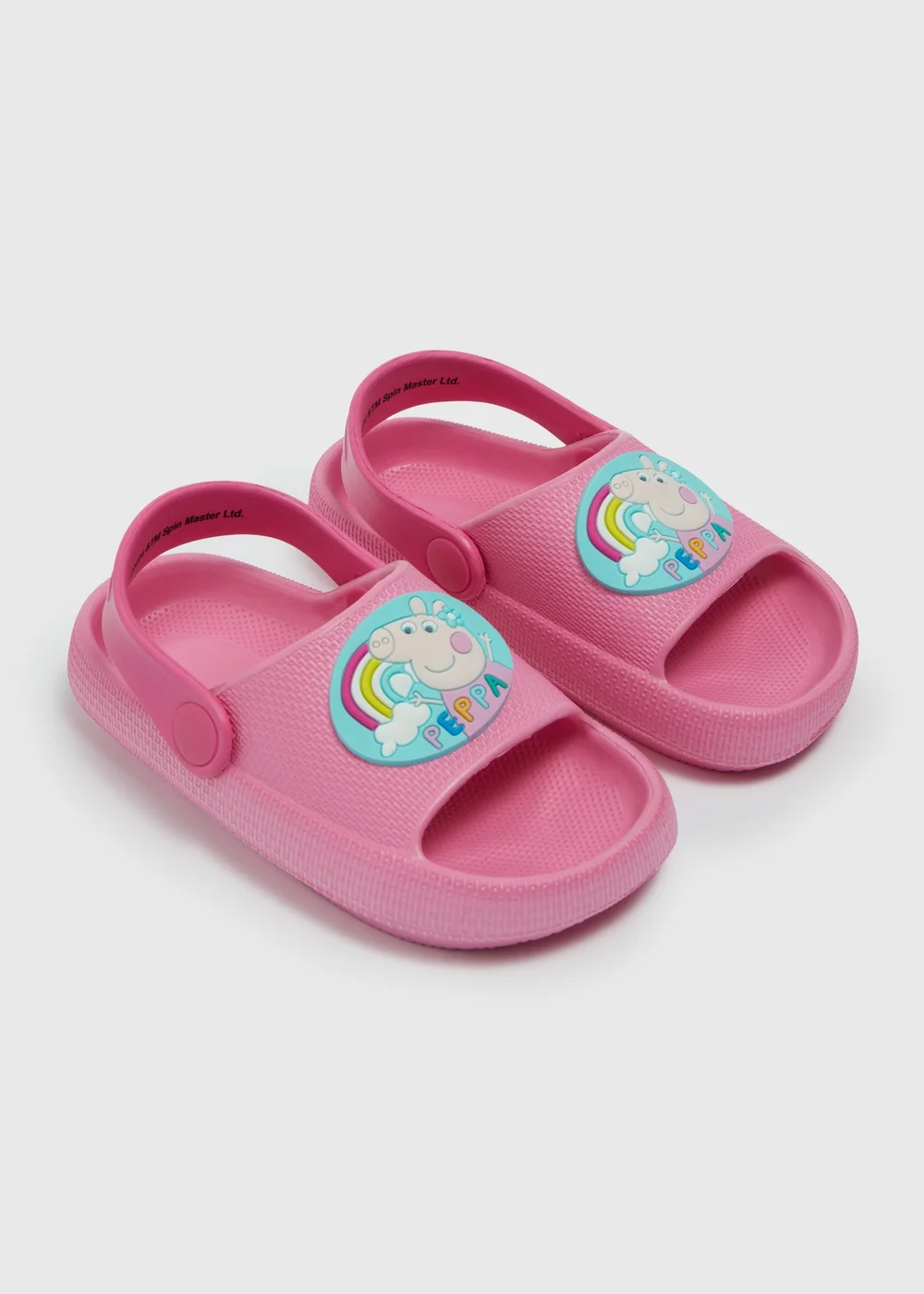 Peppa Pig Girls Pink Cloud Sliders (Younger 4-9) - Size 4 -5 infants Image 1