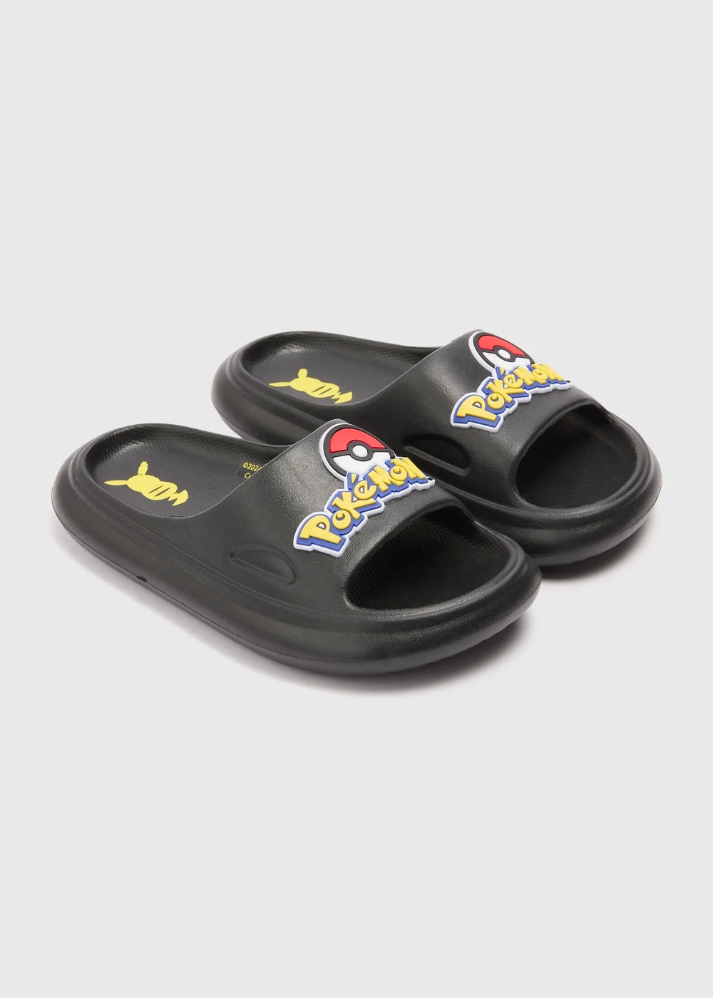 Pokemon Kids Black Cloud Sliders (Younger 10-Older 6) - Size 10 Infants Image 1