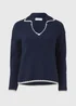 Navy Over Stitch Jumper - XS Image 5