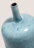 Blue Long Stem Glaze Vase (24.1cm x 12.4cm x 12.4cm) Image 2