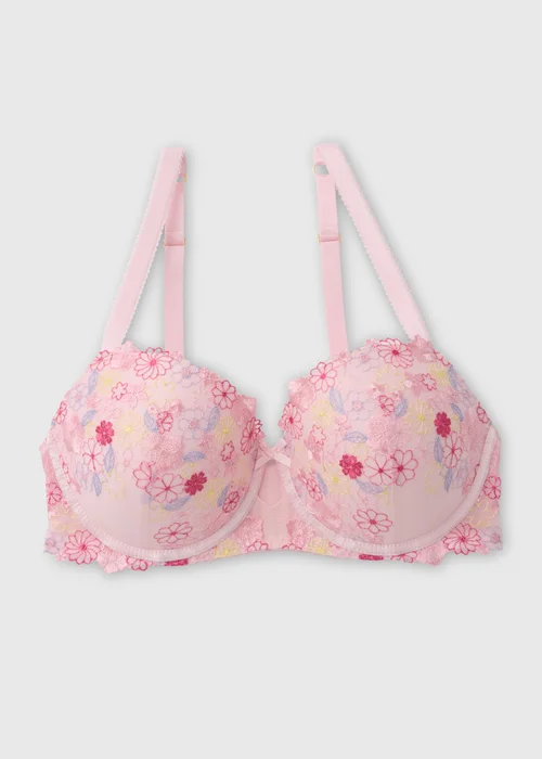 Pink Embroidered DD Coord Bra - 34DD Image 4