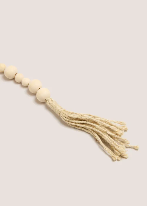 Natural Artisan Beaded Tassel Garland (15cm x 12cm x 12cm) Image 2