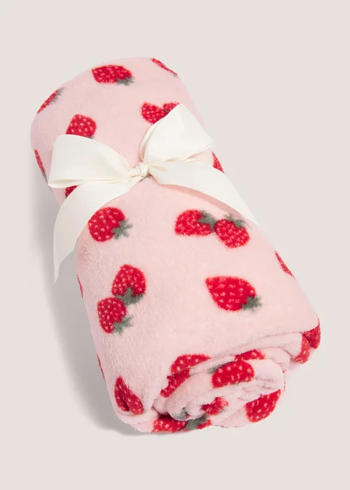 Strawberry Throw (130cm x 150cm) Image 2