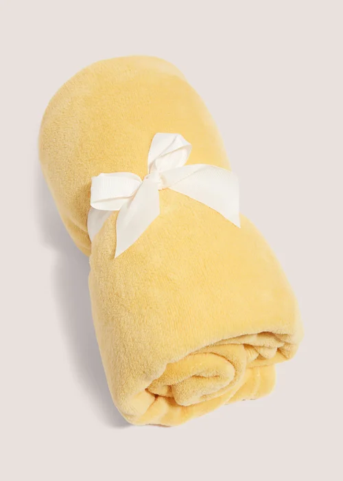 Yellow Plain Throw (130cm x 150cm) Image 2