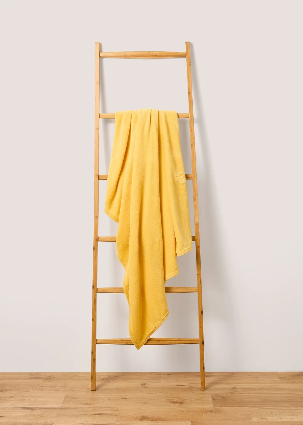 Yellow Plain Throw (130cm x 150cm) Image 1