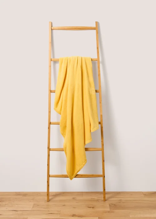 Yellow Plain Throw (130cm x 150cm) Image 1
