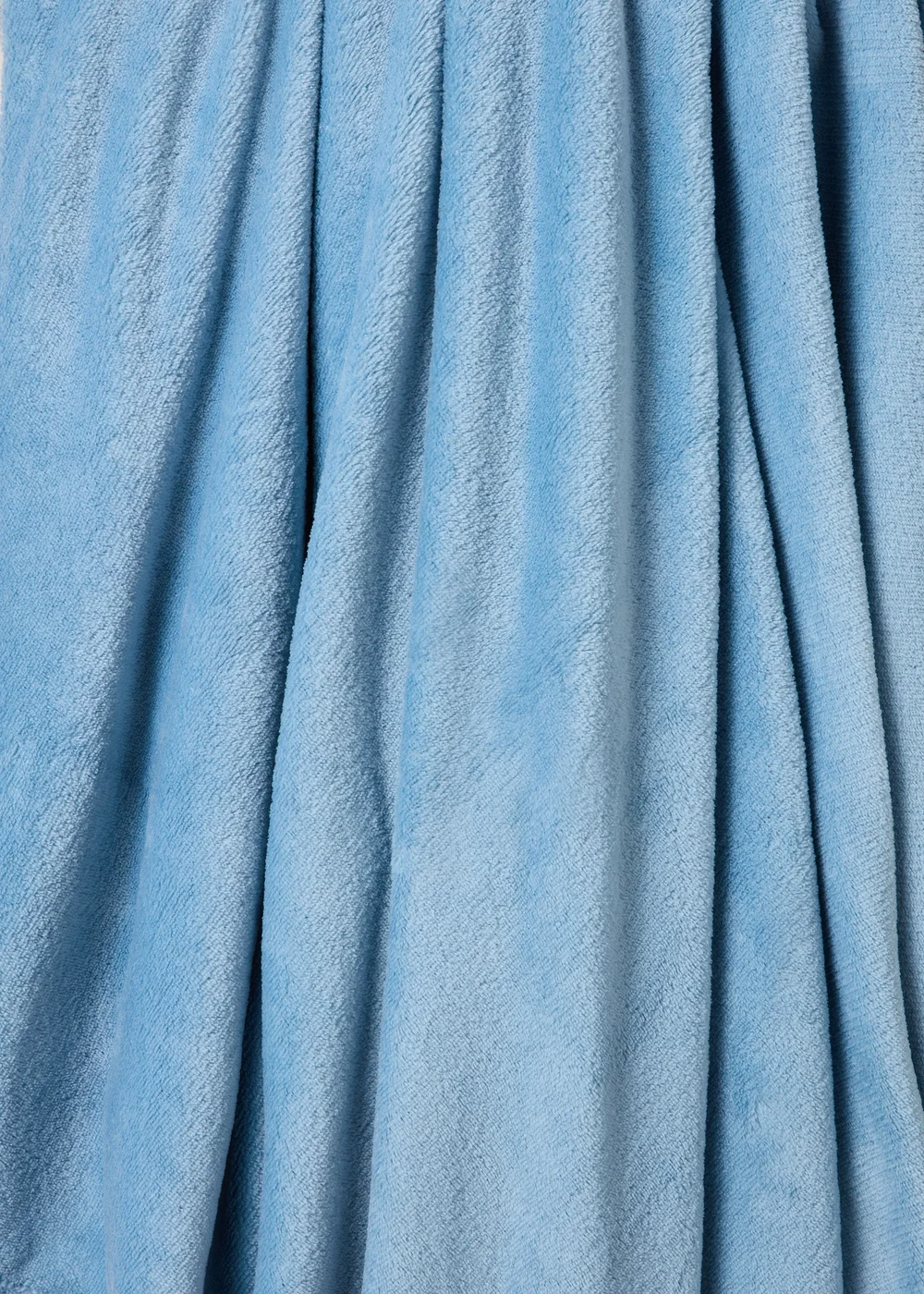 Blue Plain Throw (130cm x 150cm) Image 2