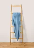 Blue Plain Throw (130cm x 150cm) Image 1