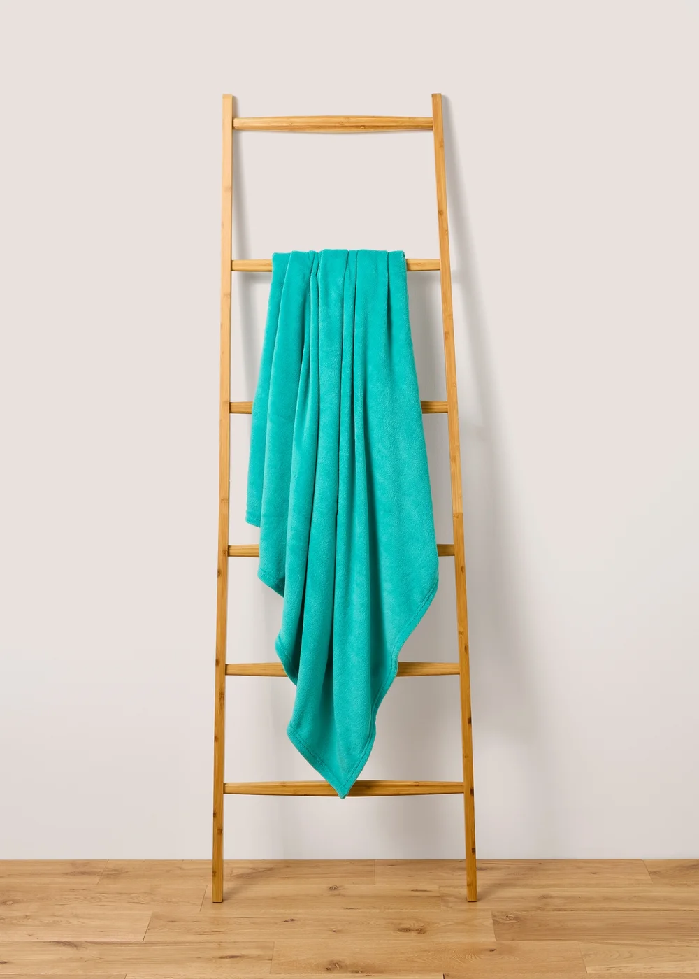 Teal Plain Throw (130cm x 150cm) Image 1