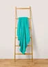 Teal Plain Throw (130cm x 150cm) Image 1