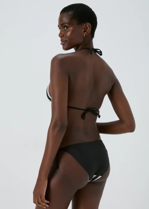Black & Cream Crochet Bikini Top - 6 Image 2